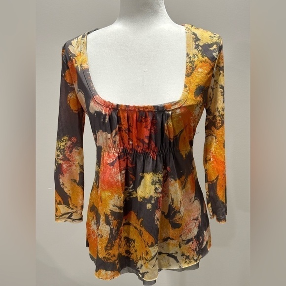 Calvin Klein Jeans Women’s Floral Pattern Blouse Size Small - Picture 1 of 5